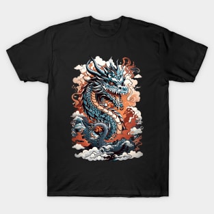 Powerful Japanese Dragon Watatsumi T-Shirt